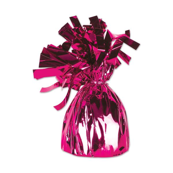 Balloon Accessories | Cerise Metallic Wrapped Balloon Weights (Pack Of 12) Balloon Accessories Balloon Accessories