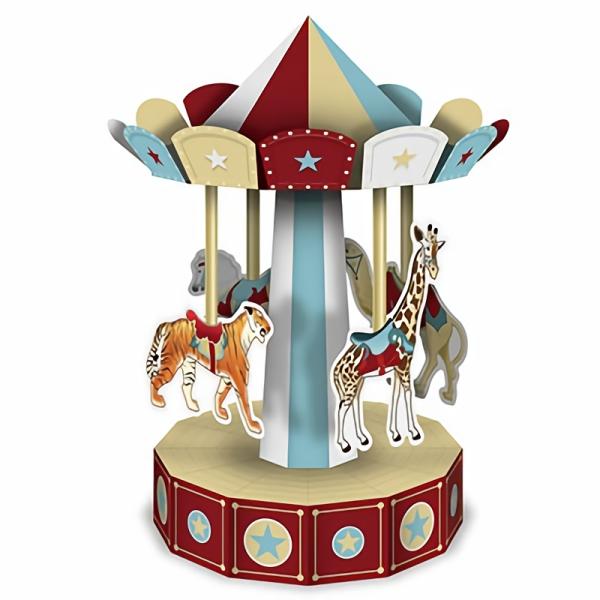 Centerpieces | 3-D Vintage Circus Carousel Centerpiece (Pack Of 12) Centerpieces Centerpieces