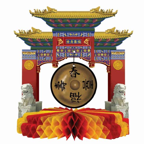 Centerpieces | Asian Gong Centerpiece (Pack Of 12) Centerpieces Centerpieces