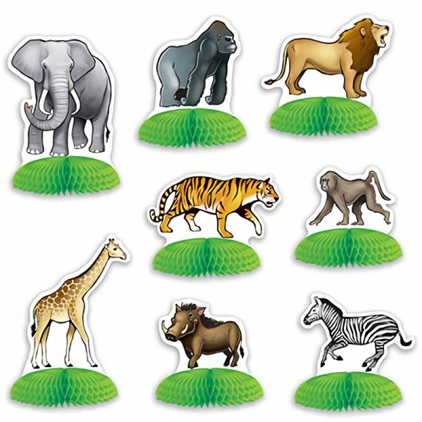 Centerpieces | Jungle Safari Animal Mini Centerpieces (Pack Of 96) Centerpieces Centerpieces