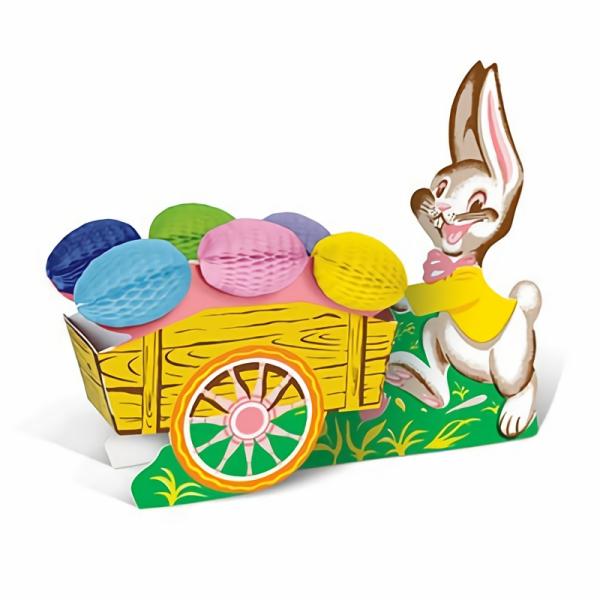 Centerpieces | Vintage Easter Bunny W/Cart (Pack Of 12) Centerpieces Centerpieces