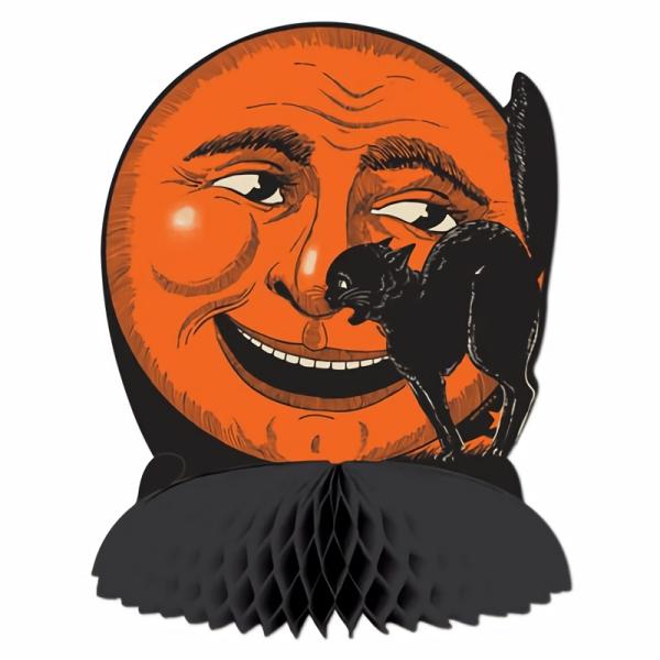 Centerpieces | Vintage Halloween Cat & Moon Centerpiece (Pack Of 12) Centerpieces Centerpieces