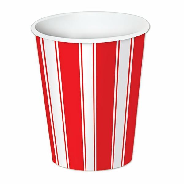 Cups | Red & White Stripes Beverage Cups (Pack Of 96) Cups Cups