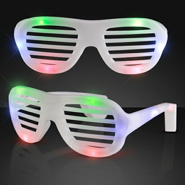 Eyeglasses | Multicolor Light Up Slotted Sunglasses (Pack Of 12) Costume Accessories Eyeglasses