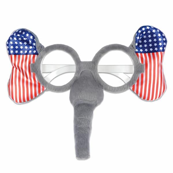 Eyeglasses | Patriotic Elephant Glasses (Pack Of 12) Costume Accessories Eyeglasses