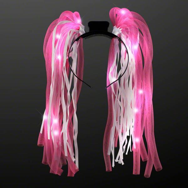 Headbands | Pink Led Noodle Headbands (Pack Of 6) Headbands Headbands