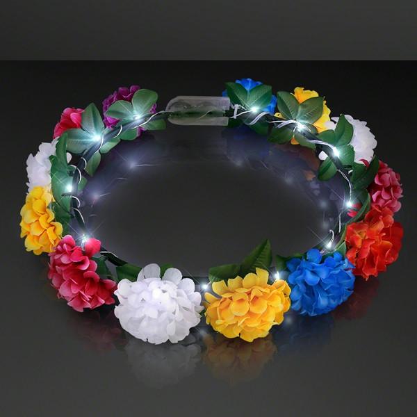 Headbands | Rainbow Light Up Flower Crown Headbands (Pack Of 12) Headbands Headbands