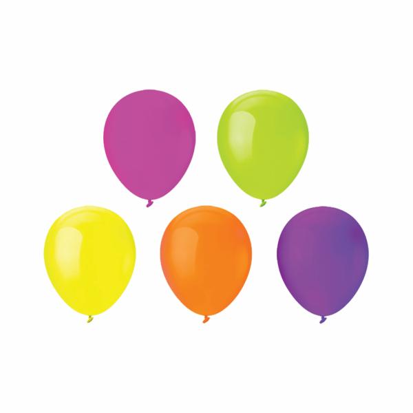 Latex Balloons | 12" Assorted Neon Balloons (Pack Of 100) Balloons Latex Balloons