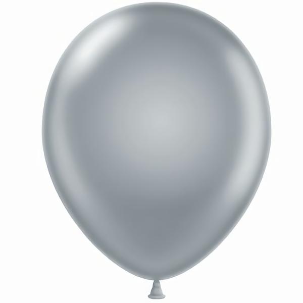 Latex Balloons | 12" Metallic Silver Balloons (Pack Of 100) Balloons Latex Balloons