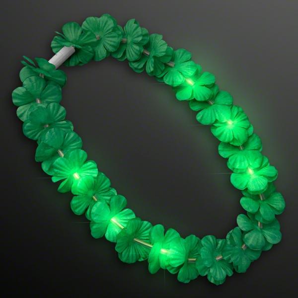 Leis | Green Light Up Hawaiian Leis (Pack Of 12) Costume Accessories Leis