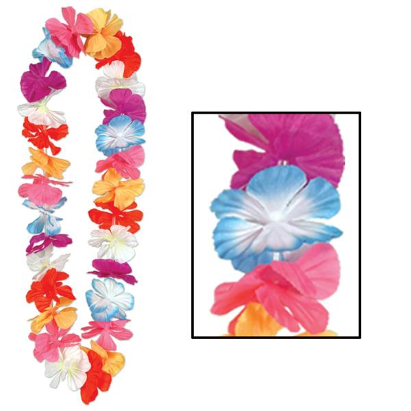 Leis | Silk ‘n Petals Parti-Color Lei (Pack Of 12) Costume Accessories Leis