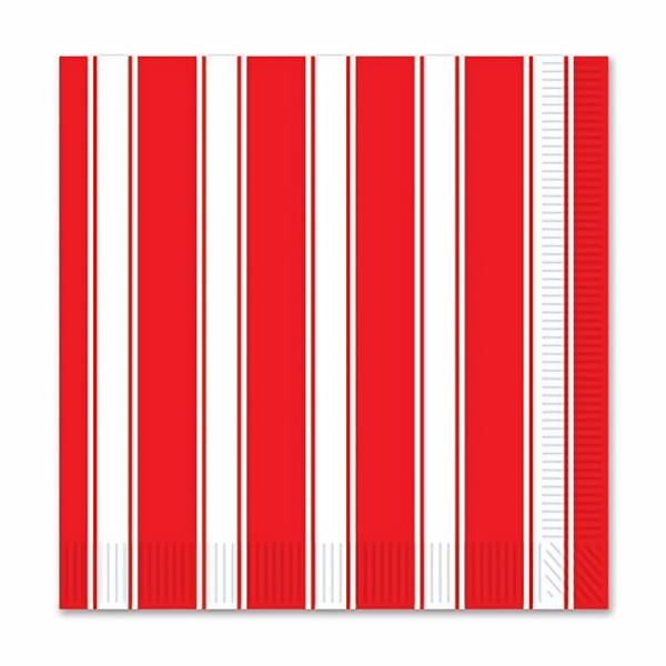 Napkins | Red & White Stripes Beverage Napkins (Pack Of 192) Napkins Napkins