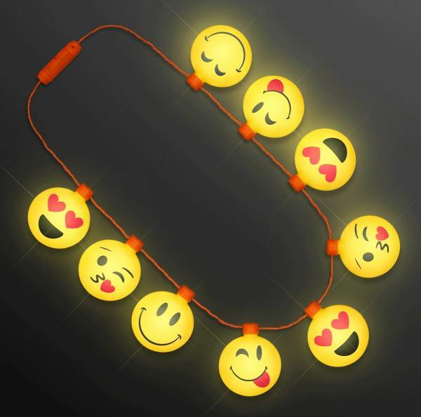 Necklaces | Jumbo Emojis String Lights Necklace (Pack Of 12) Costume Accessories Necklaces