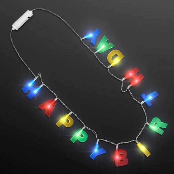 Necklaces | Led Happy Birthday Necklace (Pack Of 12) Costume Accessories Necklaces