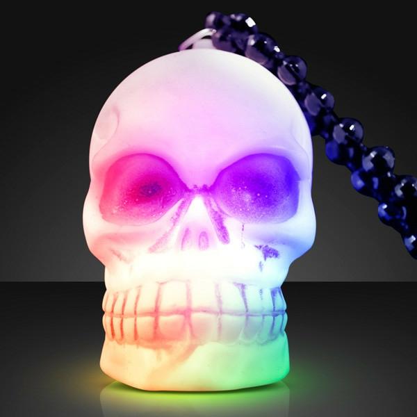 Necklaces | Led Soft Skeleton Skull Bead Necklaces (Pack Of 12) Costume Accessories Necklaces