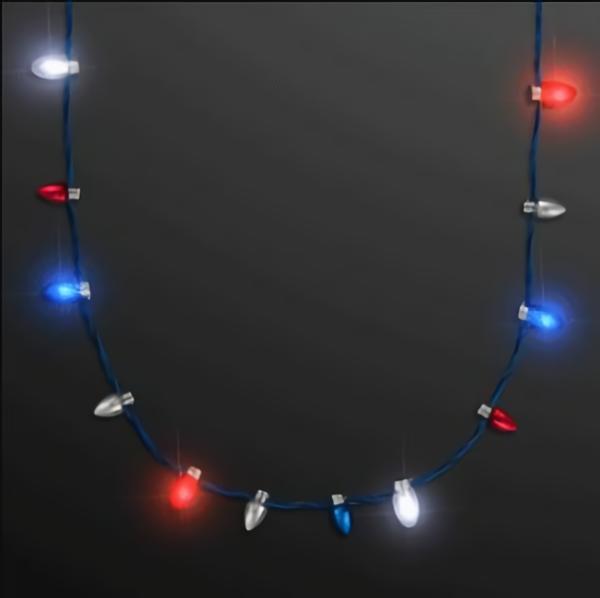 Necklaces | Mini Bulbs Patriotic Led Necklaces (Pack Of 12) Costume Accessories Necklaces