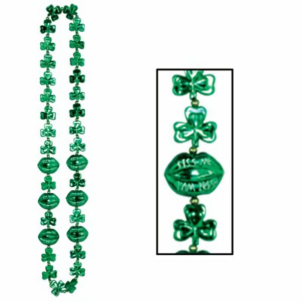 Necklaces | Shamrock Beads W/Kiss Me Lips (Pack Of 12) Costume Accessories Necklaces