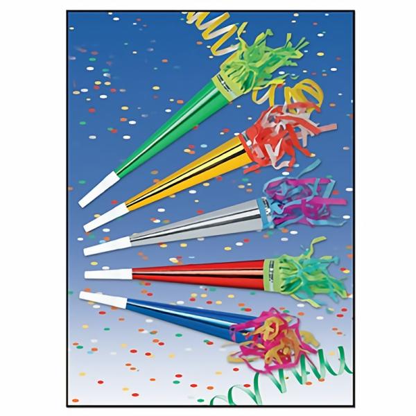 Noisemakers | Foil Horns With Tassels (Pack Of 100) Noisemakers Noisemakers