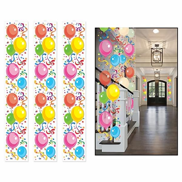 Panels | Balloon Party Panels (Pack Of 36) Hanging Decorations Panels