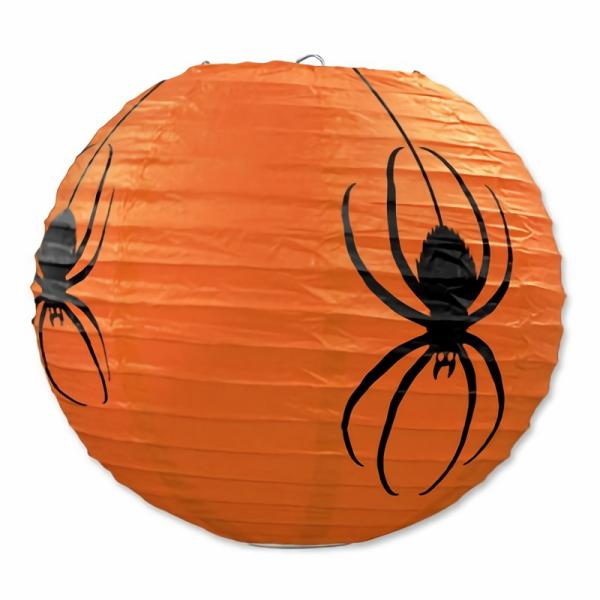 Paper Lanterns | Spider Paper Lanterns (Pack Of 18) Hanging Decorations Paper Lanterns