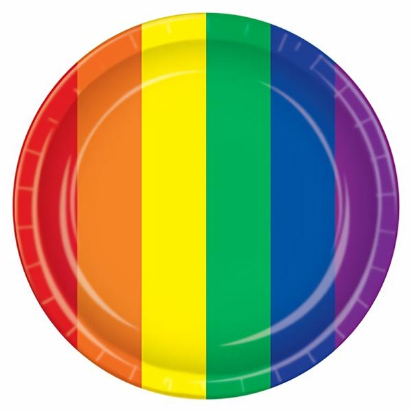 Paper Plates | Rainbow Plates (Pack Of 96) Paper Plates Paper Plates