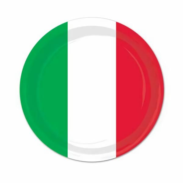 Paper Plates | Red, White & Green Plates (Pack Of 96) Paper Plates Paper Plates