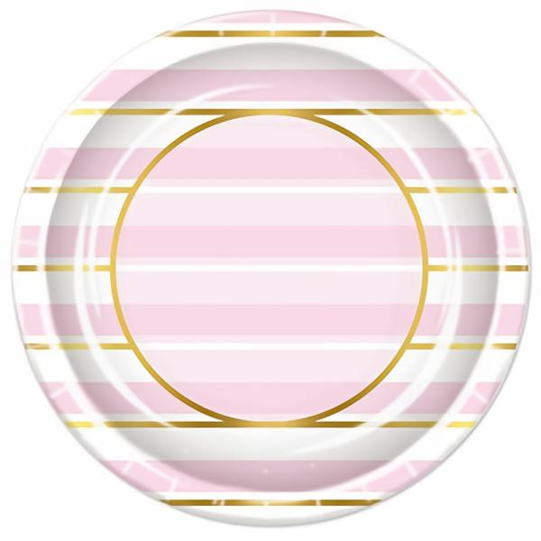 Paper Plates | Striped Plates (Pack Of 96) Paper Plates Paper Plates