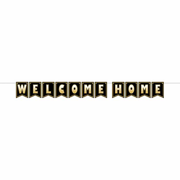 Streamers & Banners | Welcome Home Streamer (Pack Of 12) Hanging Decorations Streamers & Banners