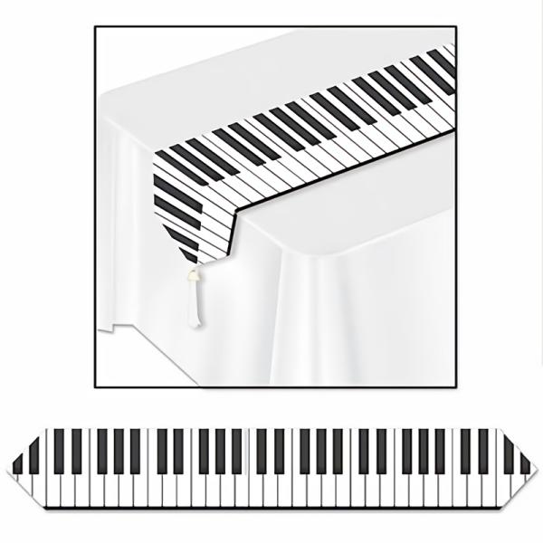 Table Runners | Printed Piano Keyboard Table Runner (Pack Of 12) Table Decorations Table Runners