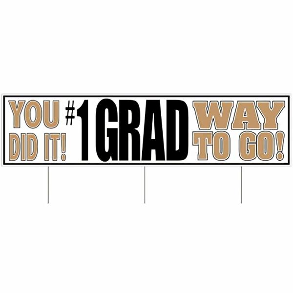 Yard Signs | Plastic Jumbo Grad Yard Sign (Pack Of 6) Party Supplies Yard Signs