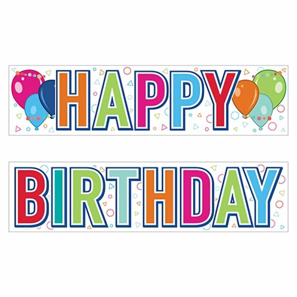 Yard Signs | Plastic Jumbo Happy Birthday Yard Sign Set (Pack Of 6) Party Supplies Yard Signs