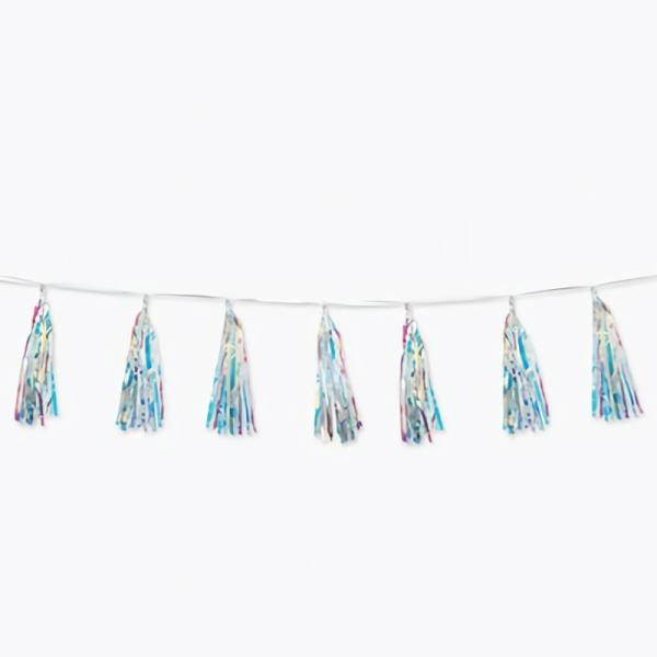 Garlands | Iridescent Tassel Garland (Pack Of 6) Garlands Garlands