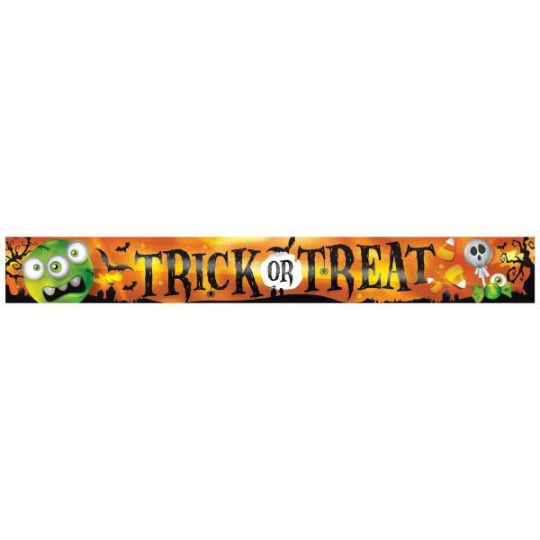 Streamers & Banners | Metallic Trick Or Treat Banner (Pack Of 12) Hanging Decorations Streamers & Banners