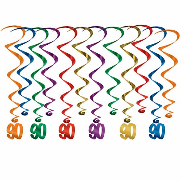 Whirls | 90 Whirls (Pack Of 72) Hanging Decorations Whirls