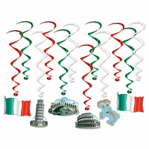 Whirls | Italian Whirls (Pack Of 6) Hanging Decorations Whirls