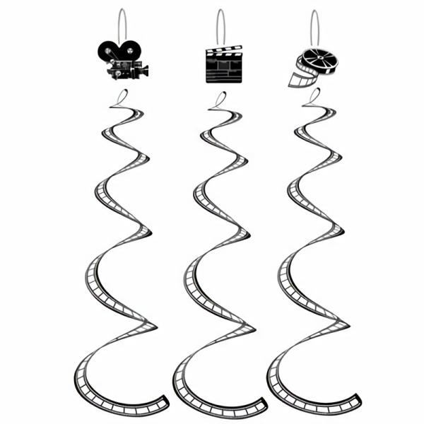 Whirls | Printed Filmstrip Whirls (Pack Of 6) Hanging Decorations Whirls