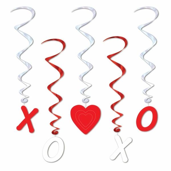 Whirls | Valentine Whirls (Pack Of 30) Hanging Decorations Whirls