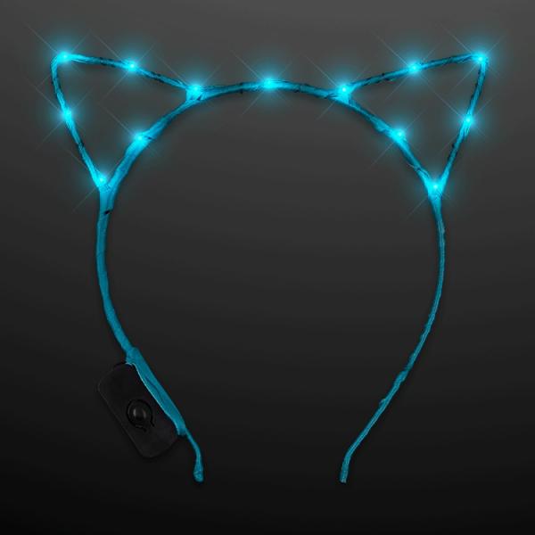 Headbands | Aqua Blue Starlight Cat Ears Headbands (Pack Of 12) Headbands Headbands