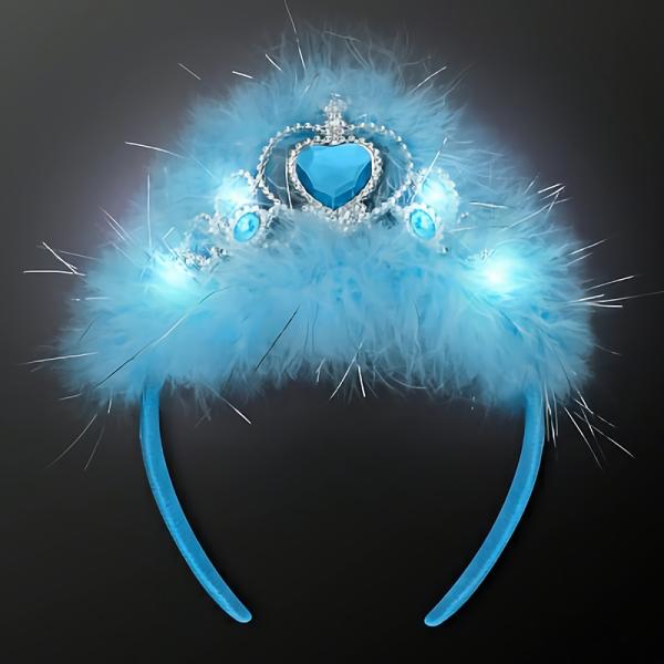 Headbands | Blue Light Up Princess Crown Headband (Pack Of 12) Headbands Headbands