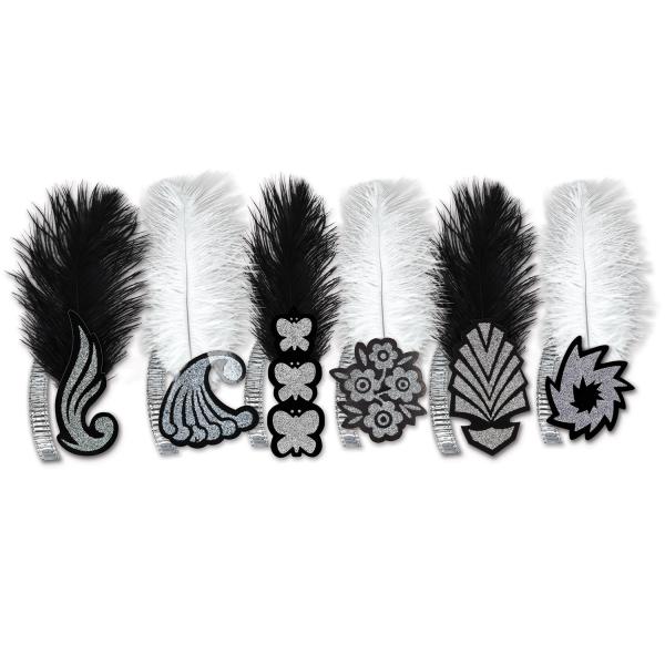 Tiaras | Black & White Roaring 20’s Tiaras (Pack Of 50) Headwear Tiaras