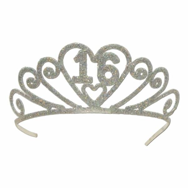 Tiaras | Glittered Metal 16 Tiara (Pack Of 6) Headwear Tiaras