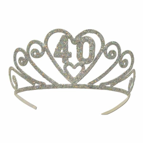 Tiaras | Glittered Metal 40 Tiara (Pack Of 6) Headwear Tiaras