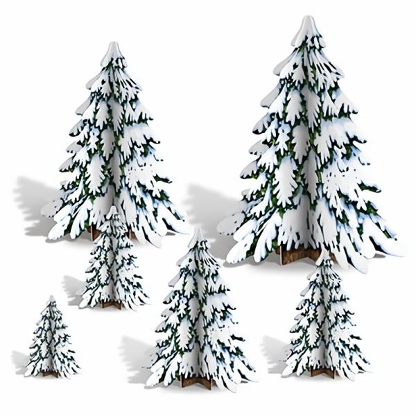 Centerpieces | 3-D Winter Pine Tree Centerpieces (Pack Of 72) Centerpieces Centerpieces