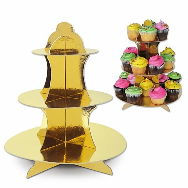 Centerpieces | Metallic Cupcake Stand (Pack Of 12) Centerpieces Centerpieces